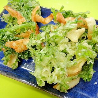 春菊と竹輪のサクサクもちっとかき揚げ